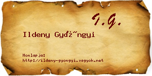Ildeny Gyöngyi névjegykártya